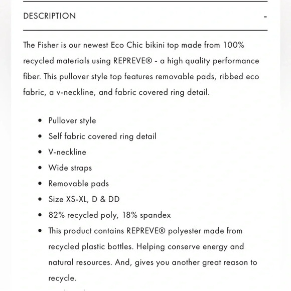 L*space Fisher Bikini Top, rosebud - Picture 8 of 9